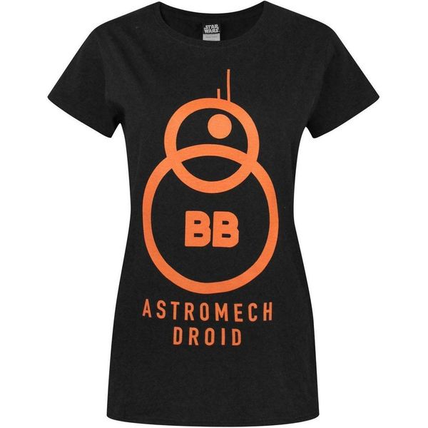 Star Wars: The Force Awakens - Maglietta "Astromech Droid"" Da Donna NS8379 (L) (Nero)"-image