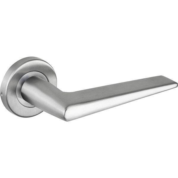 Maniglia Per Porta Lavuzo Modena In Acciaio Inox Con Rosetta Rotonda - Per Set-image