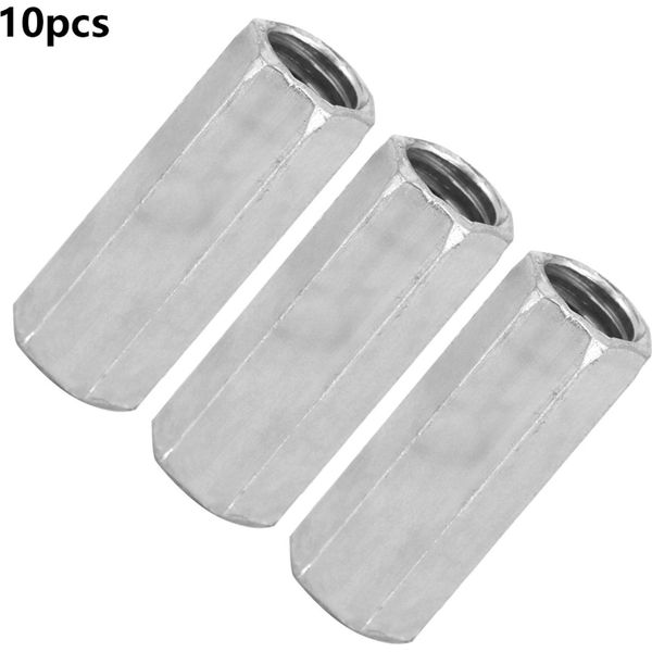 10Pcs M8 Lungo Rod Dado Esagonale Manicotto Dado Standoff Filettato Elementi Di Fissaggio (M8 * 28)-image