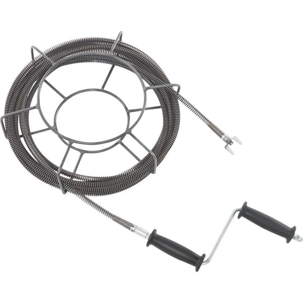Set Di Spirali Per La Pulizia Dei Tubi - Per Macchine Elettriche Per La Pulizia Dei Tubi - Lunghezza 10 M - Molla 12 Mm - Per Tubi Ø 50-120 Mm - Acciaio Al Manganese - Trattato Termicamente - Blu Cielo-image