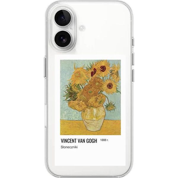 Custodia Per Iphone 16, Trasparente, Silicone Flessibile, Girasoli Di Van Gogh-image