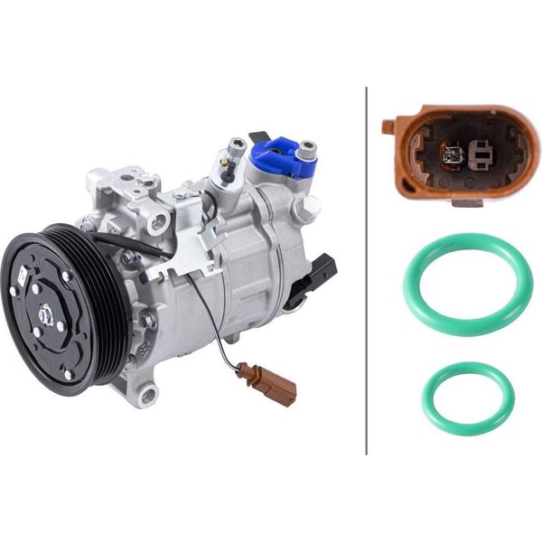 Compressore Climatizzatore 12 V Ø 110 Hella Thermo-Expertise Adatto, Tra L'altro, Per Vw Tiguan-image