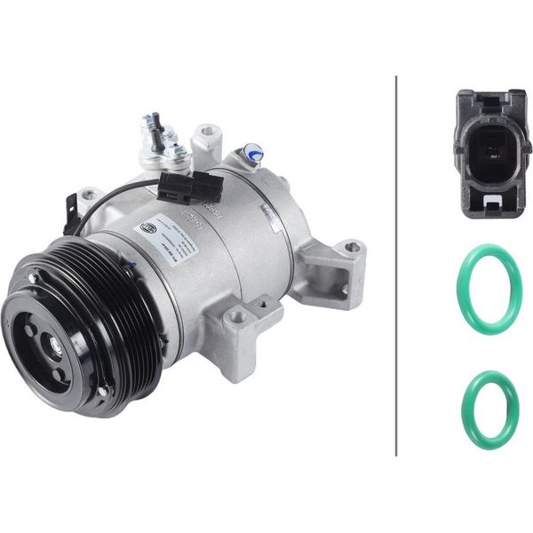 Compressore Climatizzatore 12 V Ø 110 Hella Adatto, Tra L'altro, Per Mazda CX-5-image