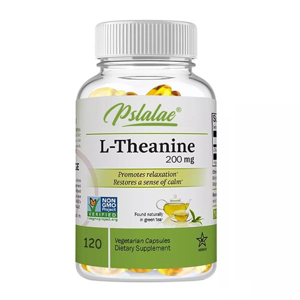 L-Teanina 200 Mg (120 Capsule) Integratore Alimentare, Sonno, Rilassamento, Stress, Peso, Pressione Sanguigna, Memoria, Concentrazione, Cervello-image