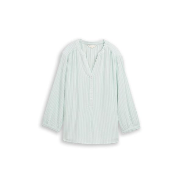Tom Tailor Damen Bluse Mit Streifenmuster, GrüN, Gestreift, Gr. 38-image