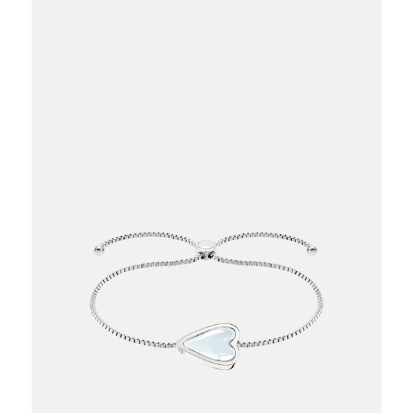 Edelstahlarmband Liebeskind Berlin "Schmuck Geschenk Armkette Glass Heart", Edelstahlfarben, Transparent, Transparent, ArmbäNder, Damen, 24Cm, Edelstahl, Edelstahlarmband, Mit Glasstein-image