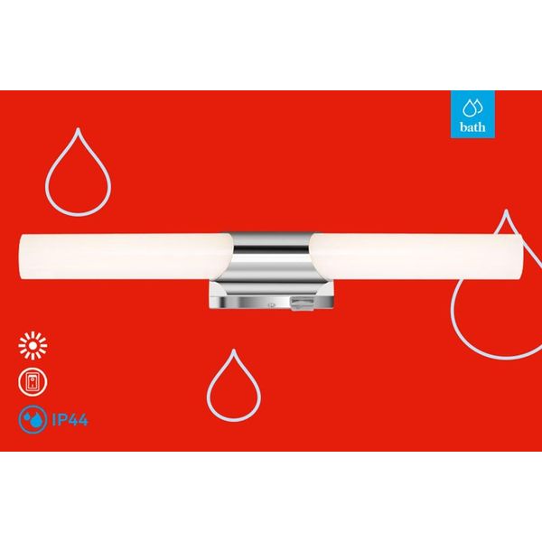 Briloner Leuchten Led Spiegelleuchte "Klak", Silber, Leuchten, Led Badleuchte-image