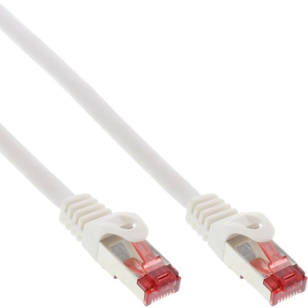 Inline - Cavo Patch - Da RJ-45 (M) A RJ-45 (M) - 50,0 M - Cavo Sstp - Cat 6 - Stampato - Bianco (76455W)-image