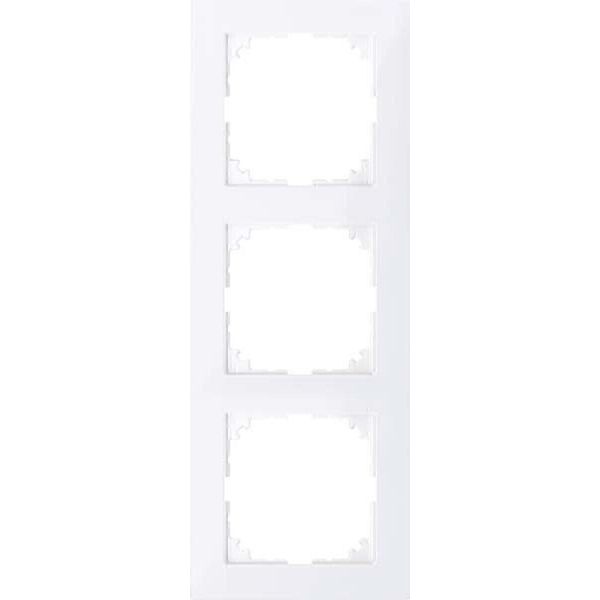 Merten MEG4030-3625 Cornice M-Pure, A 3 Ingressi, Bianco Attivo, M-Pure-image