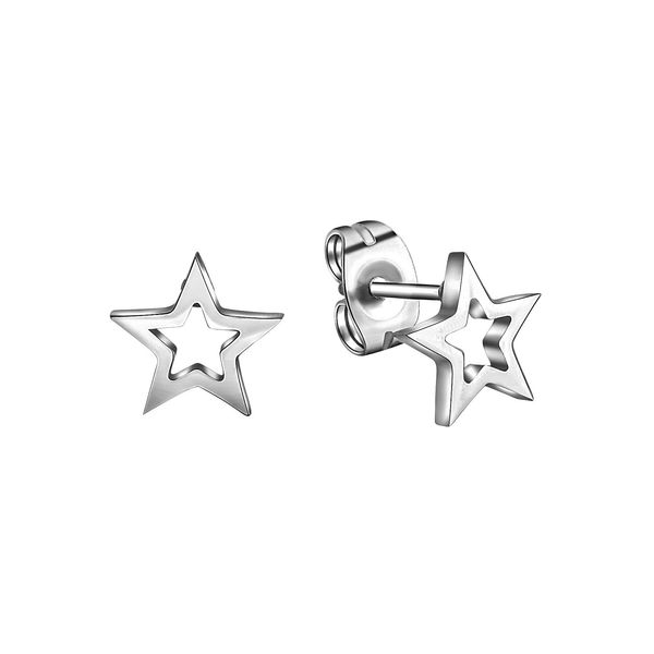 Paar Ohrstecker Firetti "Schmuck Geschenk Ohrschmuck Stern", Silber (Edelstahlfarben), Ohrringe, Damen, 10Mm, Edelstahl-image
