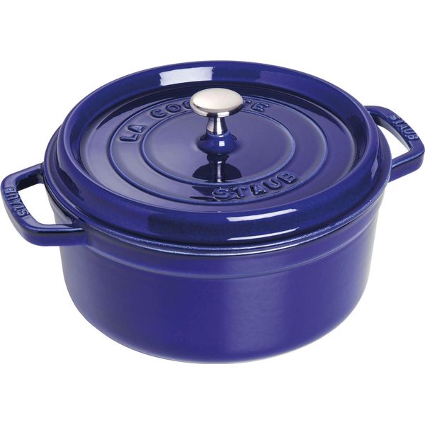Staub Cocotte In Ghisa, Rotonda, Blu, ø: 260 Mm-image