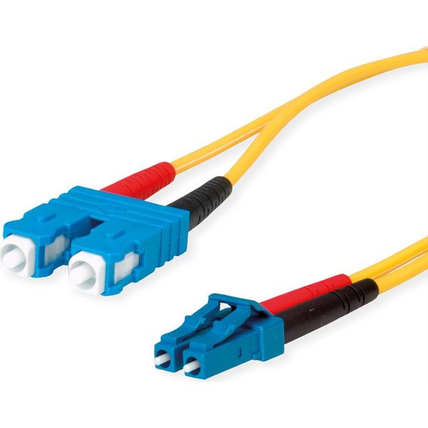 Cavo Adattatore In Fibra Ottica TelegÄRtner 2X E9/125 OS2, 1X Sc Duplex - 1X Lc Duplex, Giallo, 2 M-image