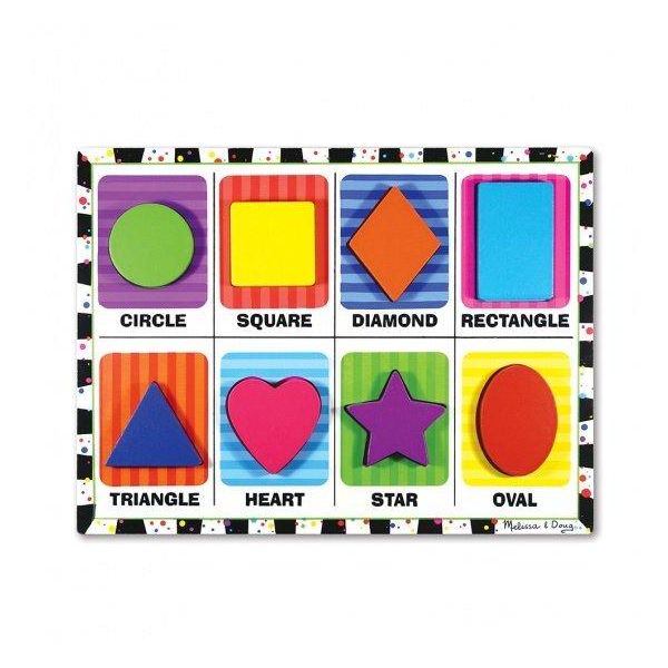 Melissa & Doug Puzzle Di Grandi Dimensioni In Legno - Forme-image