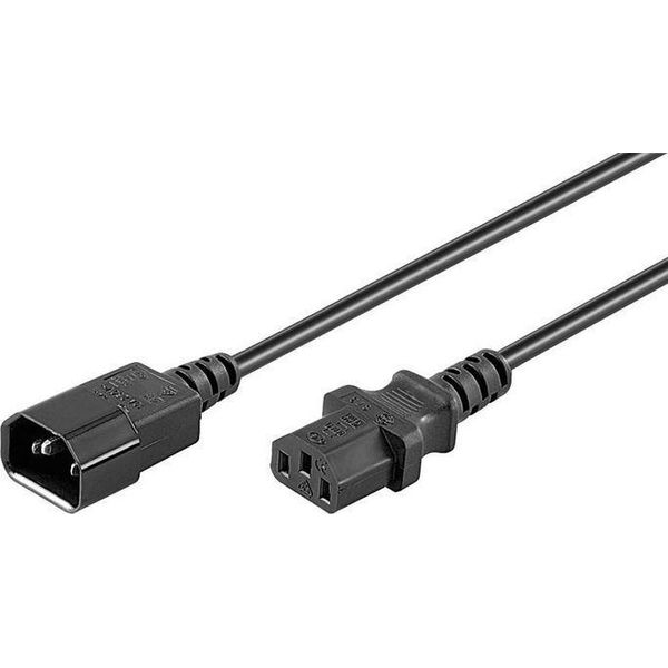 Microconnect PE040630 3 M Accoppiatore C13 Accoppiatore C14 Cavo Di Alimentazione Nero (PE040630, 142257-003, Del)-image