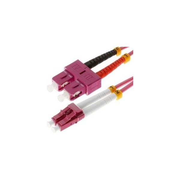 Cavo Patch In Fibra Ottica 50/125µM OM4 Lc/Sc 20 M Connettore Duplex Sc/ Connettore Duplex Lc, Eric Violet (115762)-image