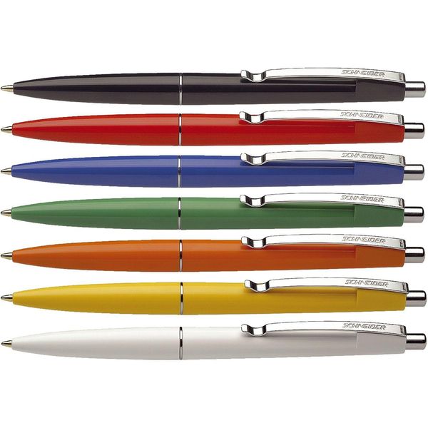 Schneider SN132900 Biro Da Ufficio, Meccanismo Retrattile, M, Blu, Colore Fusto: Assortito-image