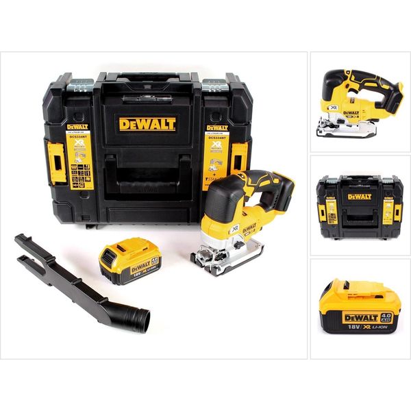 Seghetto Alternativo A Pendolo A Batteria Dewalt Dcs 334 Nt 18V Brushless + 1X Batteria Ricaricabile 4,0Ah + Tstak - Senza Caricabatterie-image
