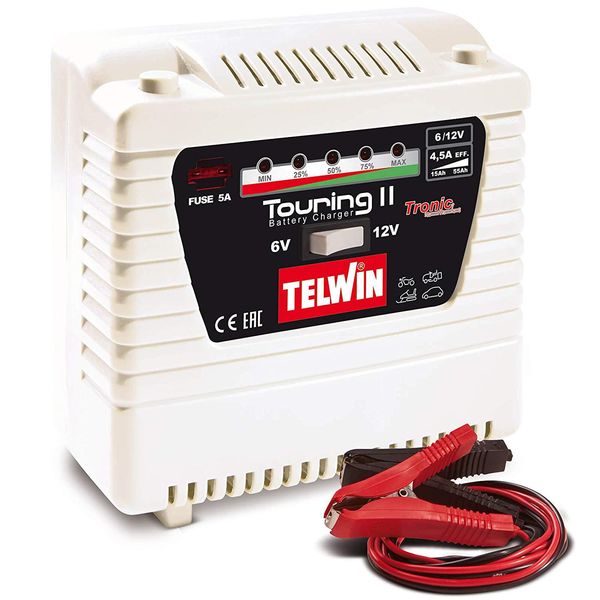 Telwin 807591 Touring 11 Wet Gel Pb-Ca Agm Mf 6/12 V Caricabatterie Di Mantenimento-image