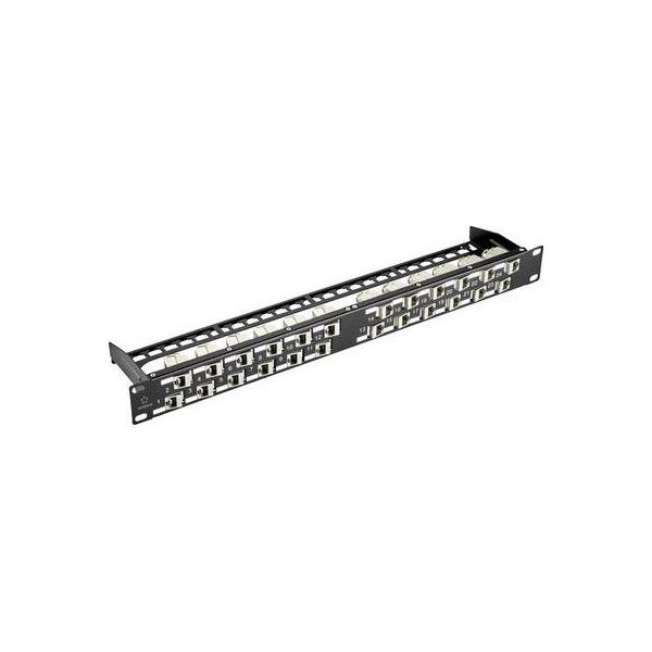 Renkforce 24 Port Netzwerk-Patchpanel Keystone Modul 24X Keystone 45° UnbestüCkt 1 He (RF-3528228)-image
