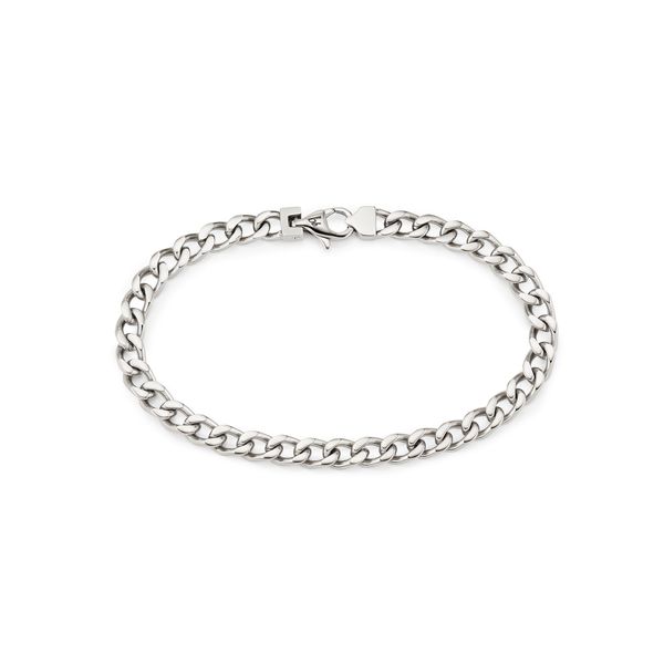 Edelstahlarmband Bruno Banani "Schmuck Geschenk Armkette Panzerkette Silber" Gr. 19, Silber (Edelstahlfarben), ArmbäNder, Herren, 19, Edelstahl, Edelstahlarmband-image
