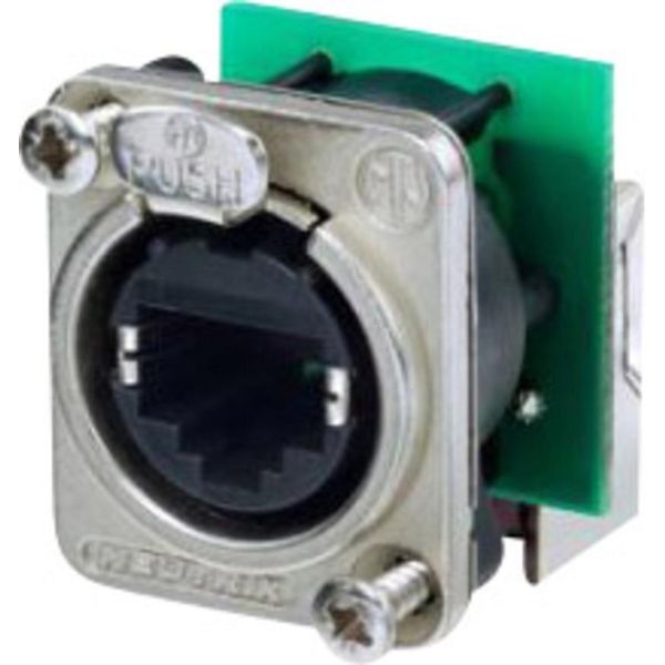Connettore Dati Neutrik RJ45 Serie Ethercon D Presa, Angolata Poli: 8P8C NE8FDP-R Nickel NE8FDP-R 1 Pz-image