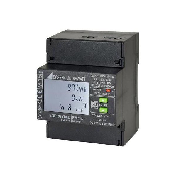 Gossen Metrawatt U2389-V016 Contatore Trifase Con Collegamento Al Trasformatore Digitale Conforme A Mid: Sì (U2389-V016)-image