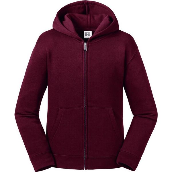 Russell Bambini Authentic Zip Giacca Con Cappuccio PC4024 (9-10 Anni (140)) (Borgogna)-image