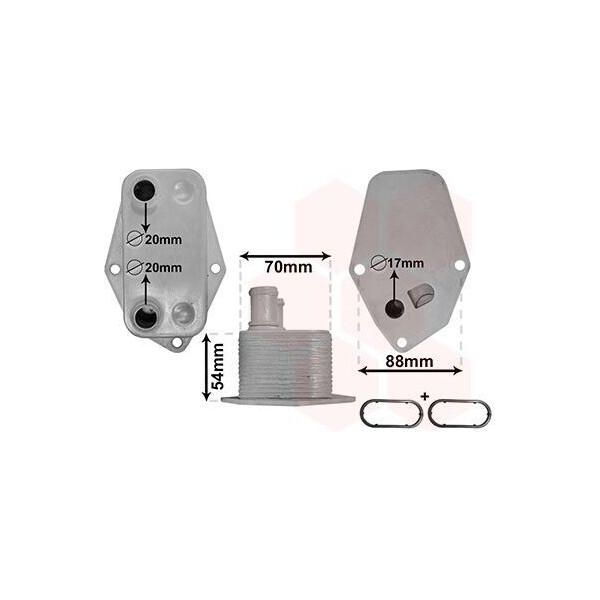 Van Wezel 06003557 - Radiatore Olio Oe 1142 2247 015 Per Serie 5 (E39), Serie 3 (E46)-image