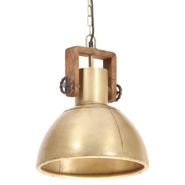 Vidaxl Lampada A Sospensione In Stile Industriale 25 W Ottone Rotonda 30 Cm E27-image