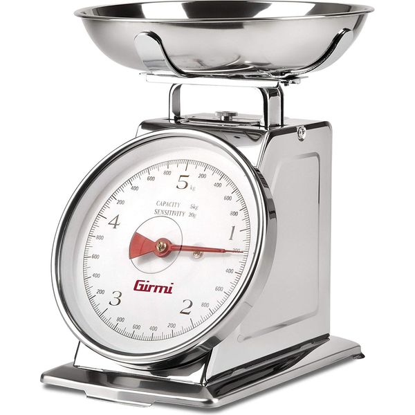 Bilancia Meccanica Da Cucina Girmi, Acciaio Inox, Ciotola In Acciaio Inox, 20Gr/5Kg PS9000-image