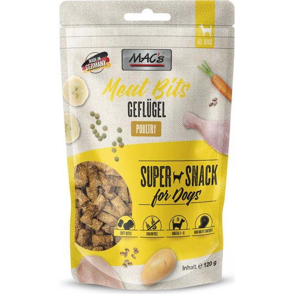 Mac's Dog Snack Bocconcini Di Carne Di Pollame 120Gx9-image