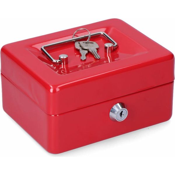 Cassetta Di Sicurezza Micel CFC09 M13392 Rosso Acciaio 15,2 X 11,8 X 8 Cm-image