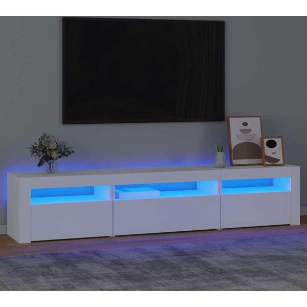 Maison Exclusive - Mobile Porta Tv Con Luci Led Bianco 195X35X40 Cm-image