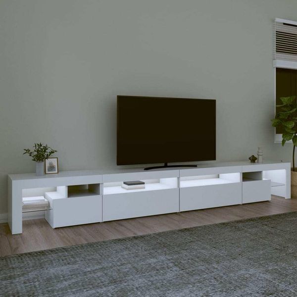 Maison Exclusive - Mobile Tv Con Illuminazione A Led Bianco 290 X 36,5 X 40 Cm-image