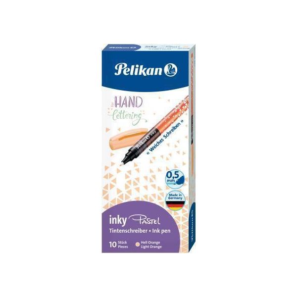 Pelikan BüRo 820004 Pelikan Tintenschreiber Inky 273 Pastell Orange 10 StüCk Faltschachtel-image