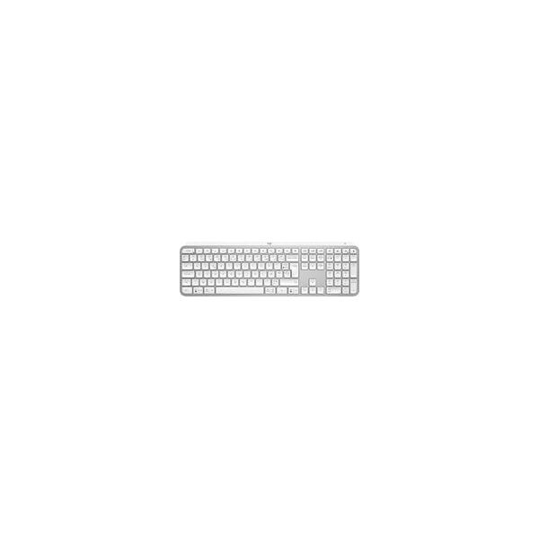 Logitech Mx Keys S - Dimensioni Complete (100%) - Rf Wireless + Bluetooth - Interruttore A Forbice - Azerty - Led - Alluminio - Bianco-image