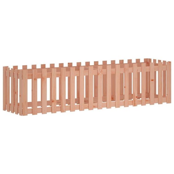 Vidaxl Recinzione A Picchetto A Letto Rialzato Design 200X50X50 Cm In Legno Massiccio Di Abete Douglas-image