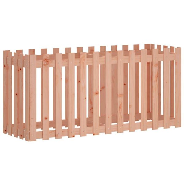 Vidaxl Recinzione A Picchetto Per Letto Rialzato 150X50X70 Cm In Legno Massiccio Di Abete Di Douglas-image