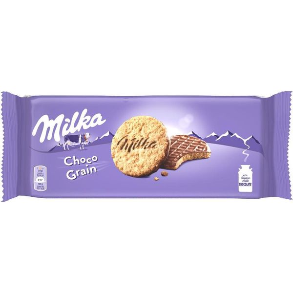 Biscotti Ricoperti Di Cioccolato Al Latte E Fiocchi D'avena Milka Choco Grain 126 G-image