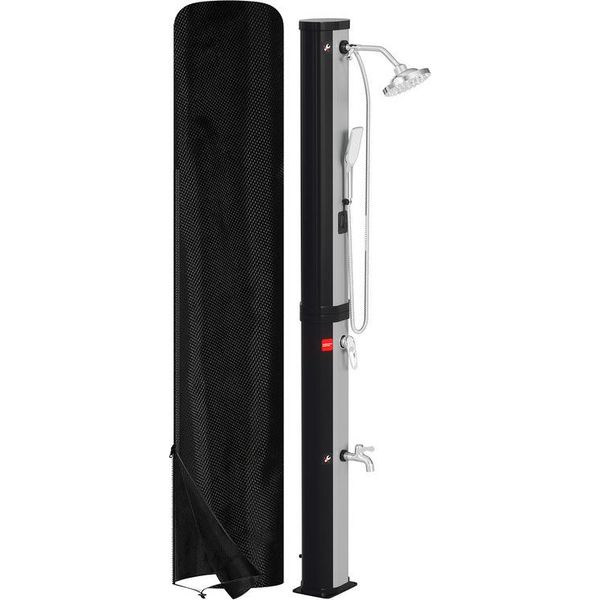 Bettizia Doccia Solare Doccia Da Piscina Doccia Da Giardino 60L Argento Con Cappuccio Protettivo E Doccetta Doccia Da Campeggio Fino A 60°C Doccia A Pioggia Doccia Da Esterno Piscina Da Campeggio-image