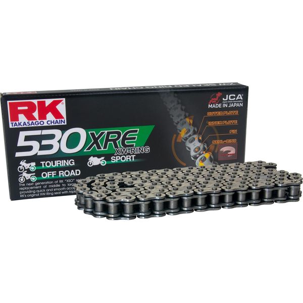 Catena Trasmissione Aperta Rk Grigia Xre 100 Maglie 530 Chiusura Con Rivetto-image