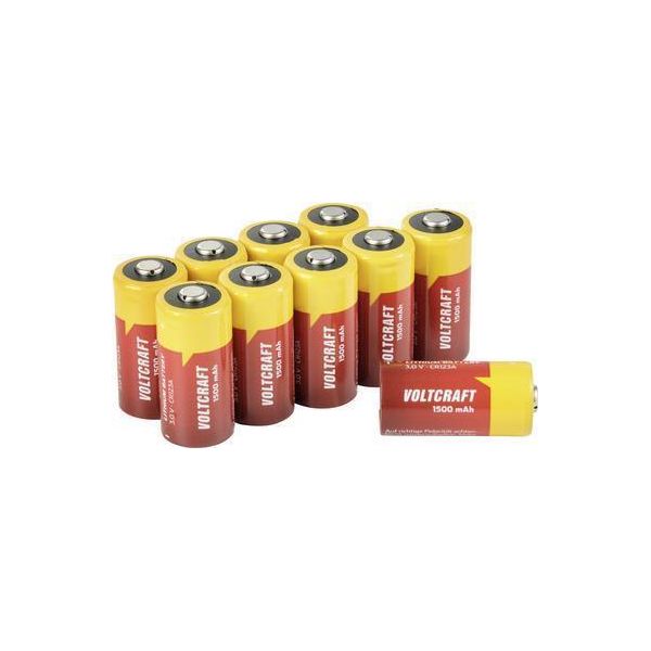 Voltcraft CR123A 10Pcs Fotobatterie CR-123A Lithium 1500 Mah 3 V 10 St. (VC-12714235)-image