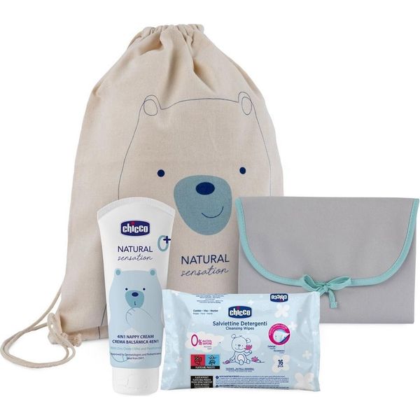 Chicco Natural Sensation Materassino Cambio Pannolino + Crema Pannolino 4In1 100Ml + Salviette Detergenti 16 Pezzi-image