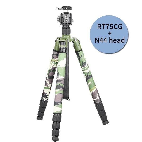 Treppiede Professionale In Fibra Di Carbonio, Carico Massimo 25 Kg, Altezza Regolabile 184 Cm, RT75CG Con Testa N44-image