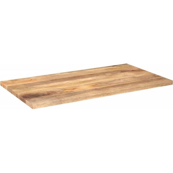 Vidaxl Piano Da Tavolo 110X60X2,5 Cm Rettangolare In Legno Massiccio Di Mango-image