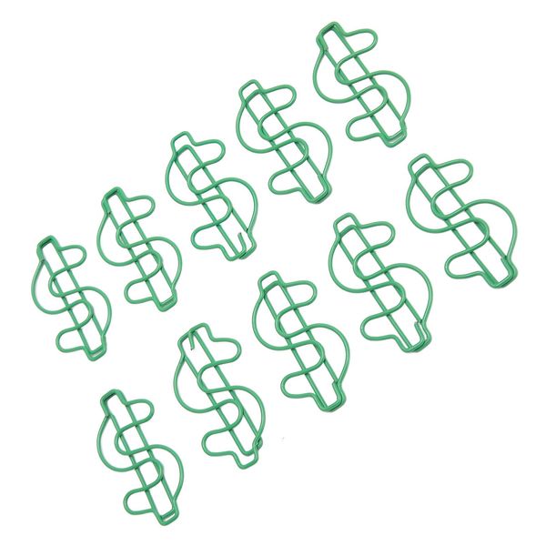 Clip Di Carta A Forma Di Dollaro, Clip Di Carta In Metallo, Clip Di Carta Segnalibro, Clip Di Carta Portatile, Creativamente Clip Di Carta, Clip Di Carta Carino-image