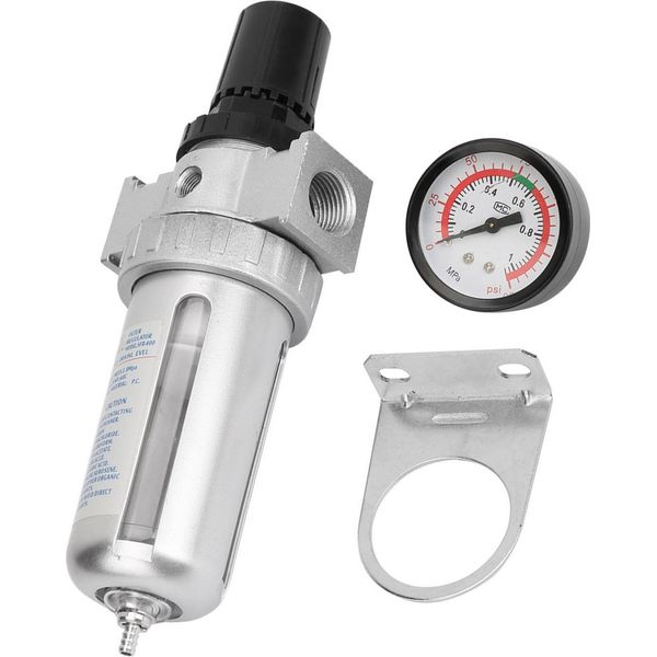 Bsp 1/2 Pollice Compressore D'aria Filtro Regolatore Separatore Umidità/Acqua Con Attacco Di Montaggio-image