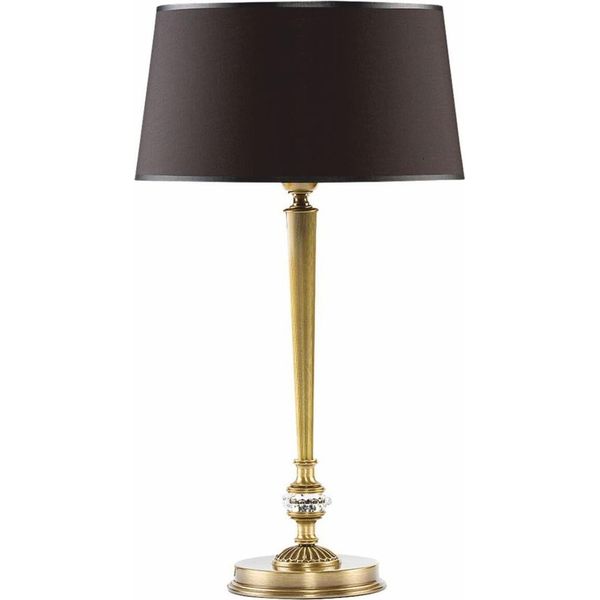 Casa Padrino Lampada Da Tavolo In Cristallo Barocco Ottone Con Patina / Marrone Scuro H. 60 Cm-image