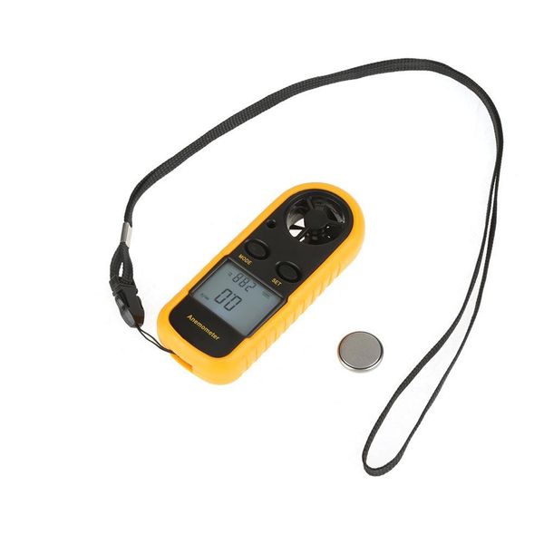 Anemometro Digitale Portatile, Misuratore Della Velocità Del Vento, Misuratore Della Velocità Del Flusso D'aria, Misuratore Della Temperatura, Termometro-image