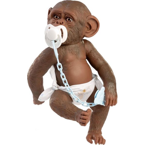 Rappa Guca 993 Reborn Monkey - Bambino Con Corpo In Cellulosa - 32 Cm-image